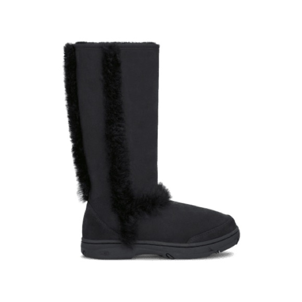 UGG Black Tall Fur Boots